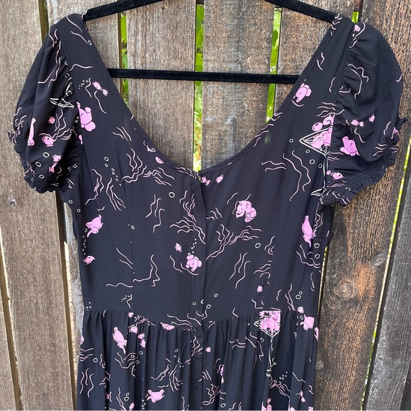 Collectif Carmen Tipsy Elephants Dress NWT In Black & Pink Sz 8/M US - Picture 7 of 16